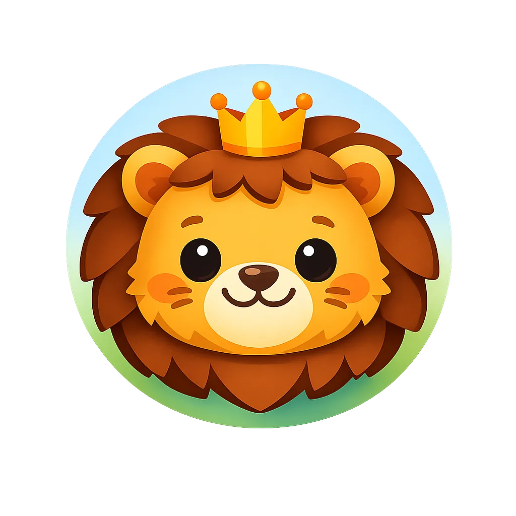 Flat cartoon-style bear face avatar with friendly expression on a softly gradiented background.